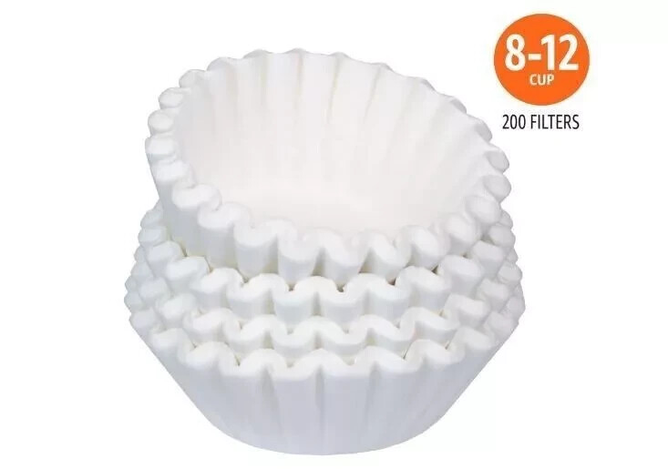 *Coffee Filters 8-12 Cup, 200 Count, Basket Coffee Filter, Paper Filters White.*