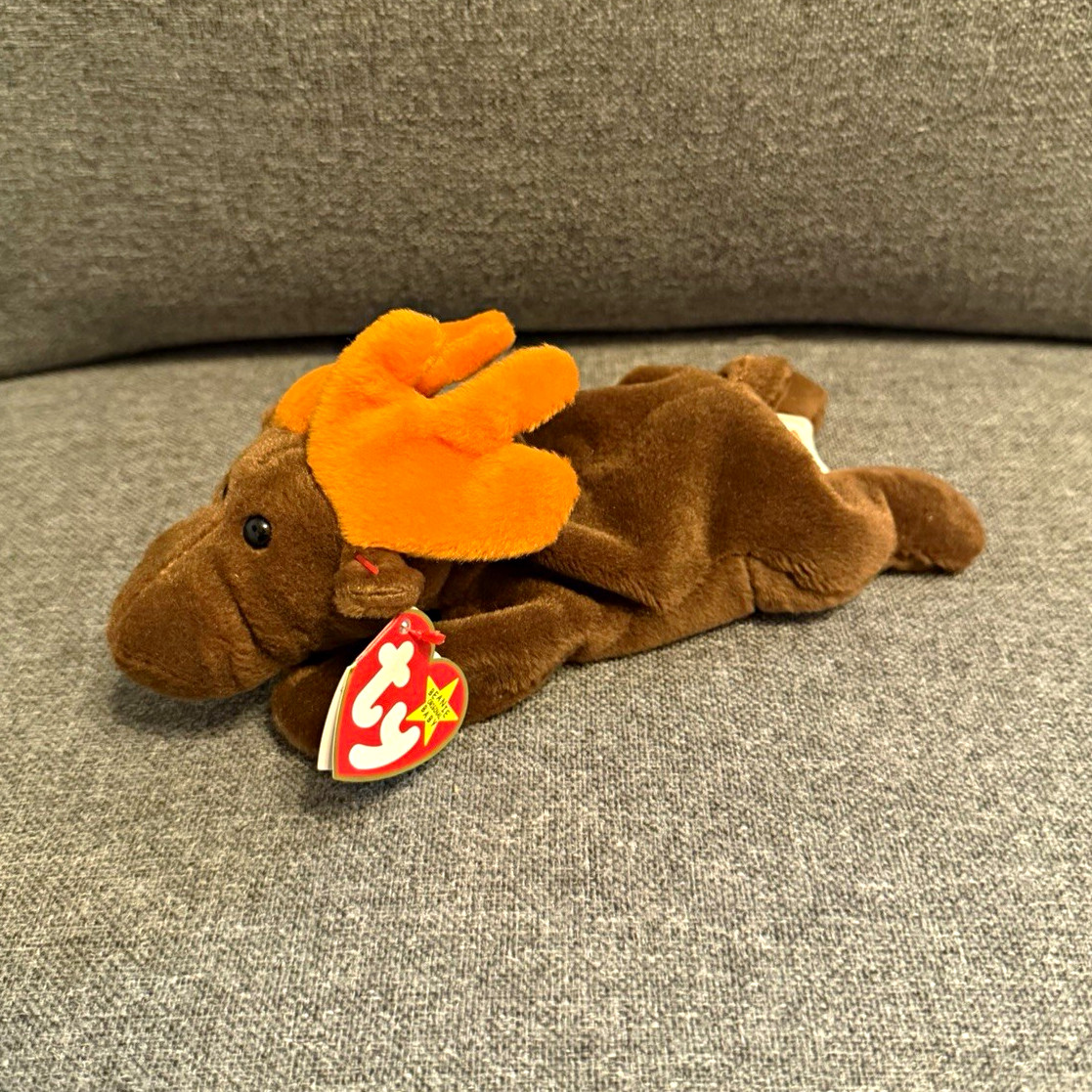 Ty Beanie Babies Chocolate the Moose Plush Vintage 1993 Age 3+ 3-4 Years