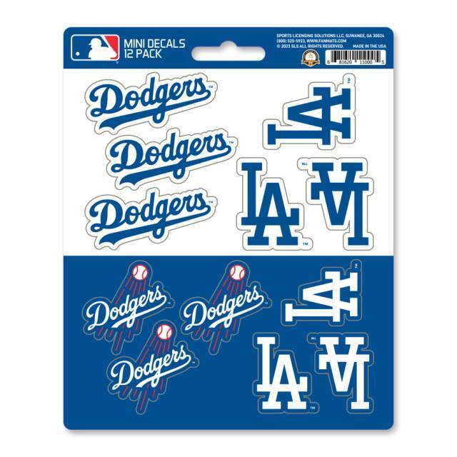 Los Angeles Dodgers - Set Of 12 Sticker Sheet Los Angeles Dodgers - Set Of 12 Sticker Sheet