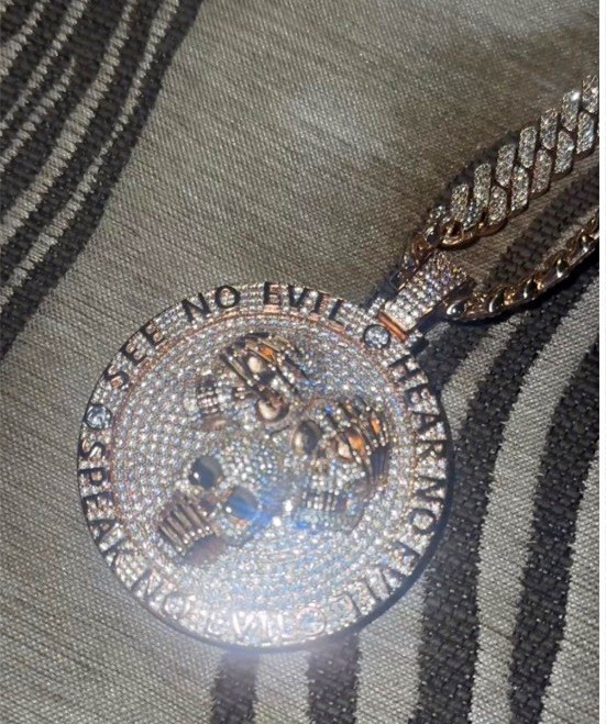 Bussdown pendent, 925 silver back Bussdown pendent, 925 silver back