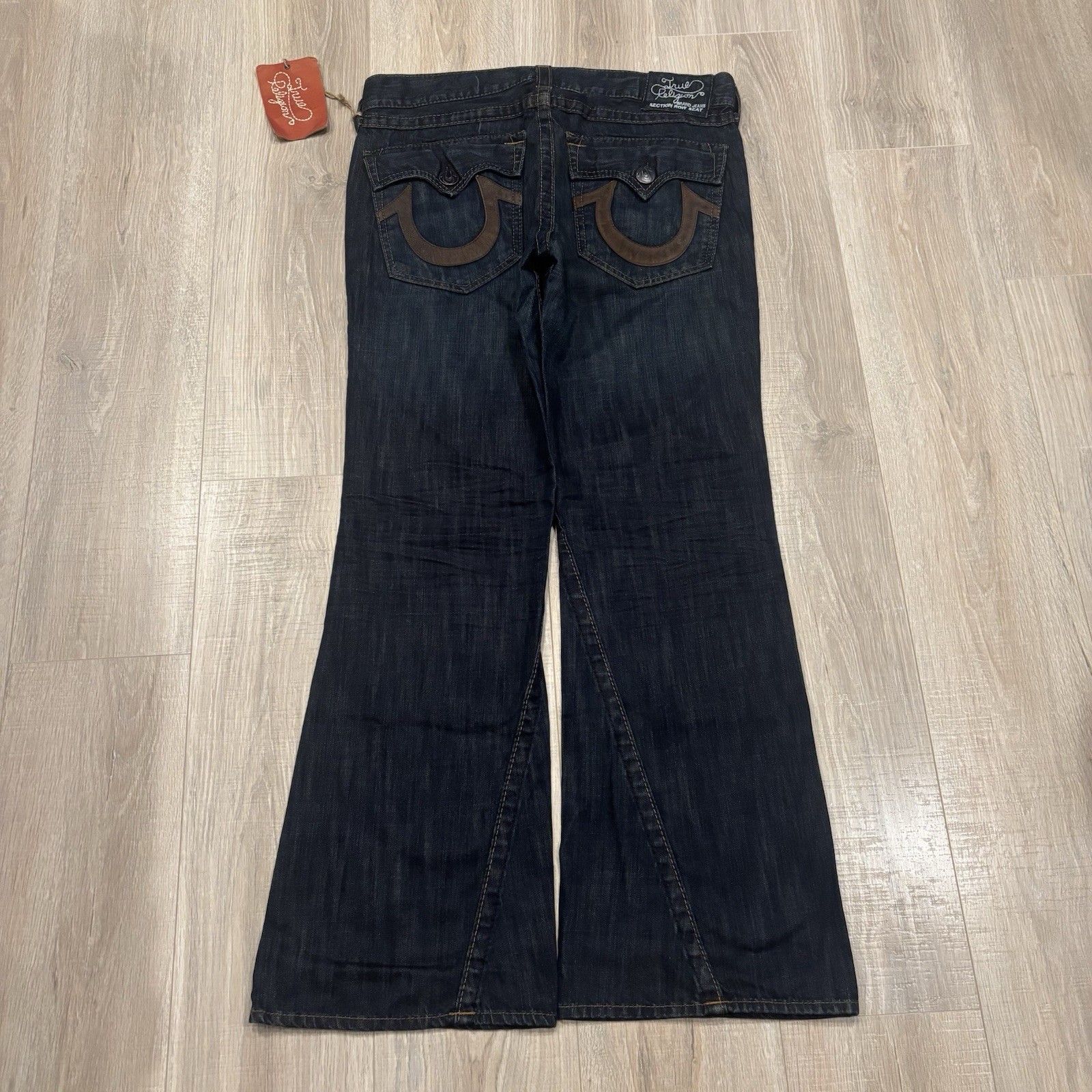 NWT Vintage True Religion Jeans Mens 36x33 Joey Big T Bootcut Flared Blue Denim NWT Vintage True Religion Jeans Mens 36x33 Joey Big T Bootcut Flared Blue Denim
