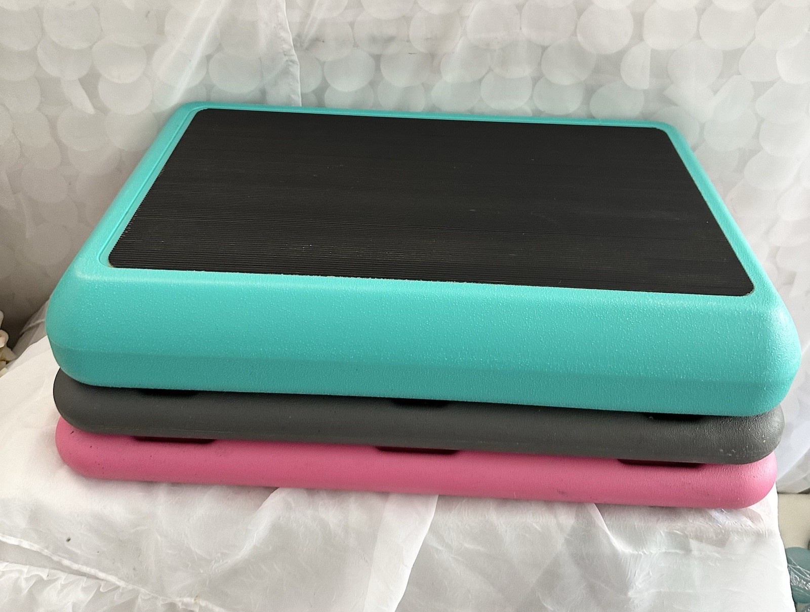 Vtg 90’s Jane Fonda’s Step Bench Aerobic & Abdominal Workout 3 Tier USA Made Vtg 90’s Jane Fonda’s Step Bench Aerobic & Abdominal Workout 3 Tier USA Made