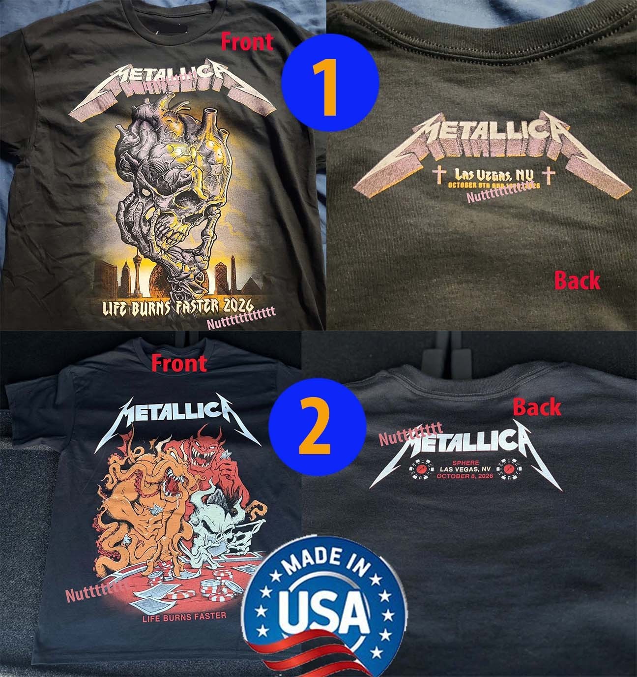 🔥HOT The Sphere Las Vegas Week 2 Oct 8-10 T-Shirt 2Sided Reprint 🔥HOT The Sphere Las Vegas Week 2 Oct 8-10 T-Shirt 2Sided Reprint