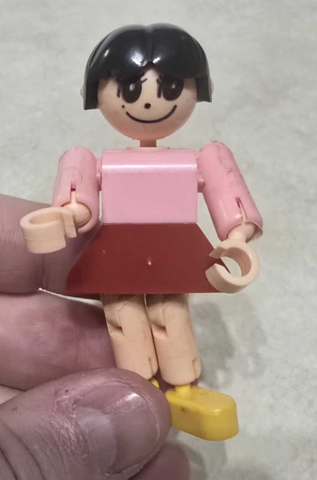Vintage 1976 LOC BLOC MATES girl figure JAPAN toy figure COMPLETE Entex Ind. Vintage 1976 LOC BLOC MATES girl figure JAPAN toy figure COMPLETE Entex Ind.