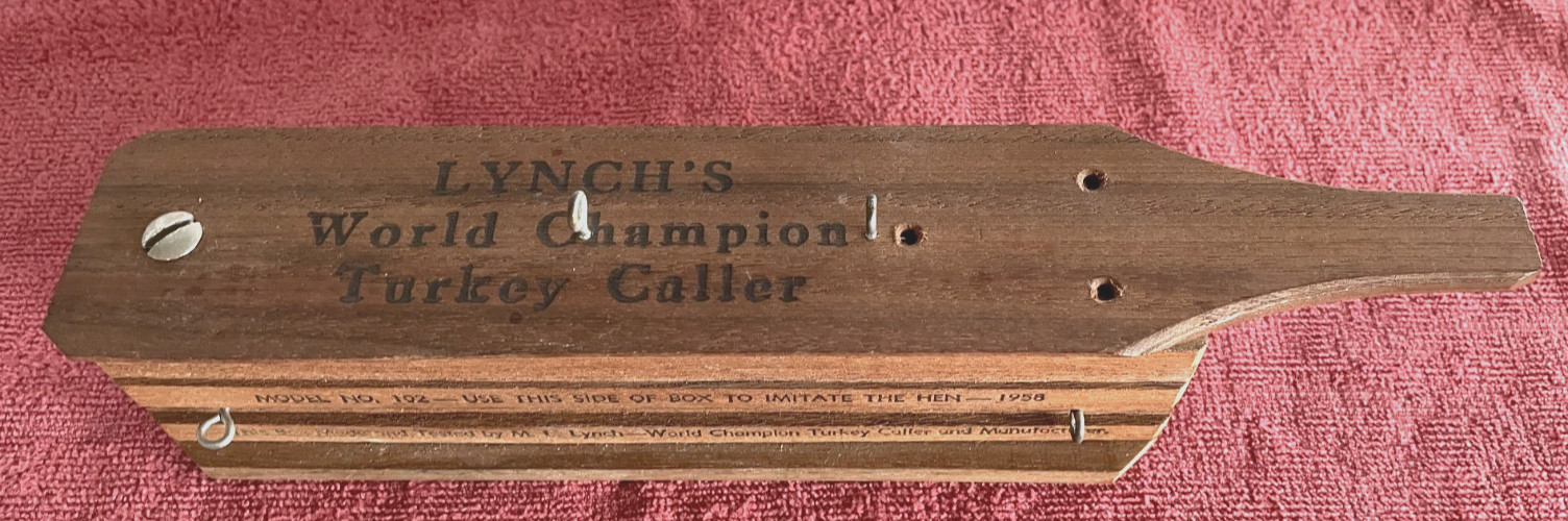 Vintage LYNCH\'S World Champion Turkey Call Model 102 3-Hole Box 1958  Birmingham