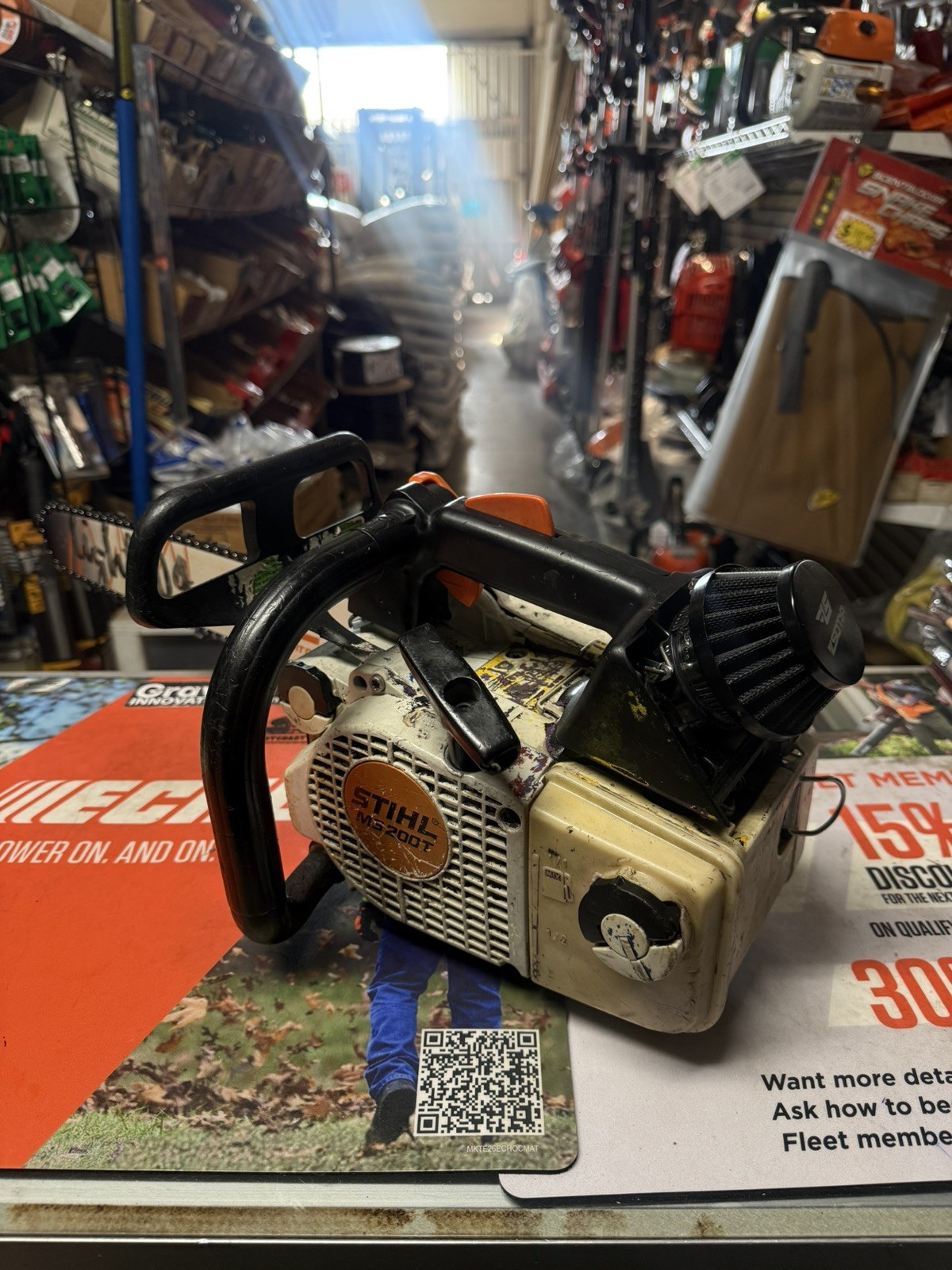 Custom V-stack Adapter And Foam Filter Upgrade For Stihl MS-200T Chainsaw