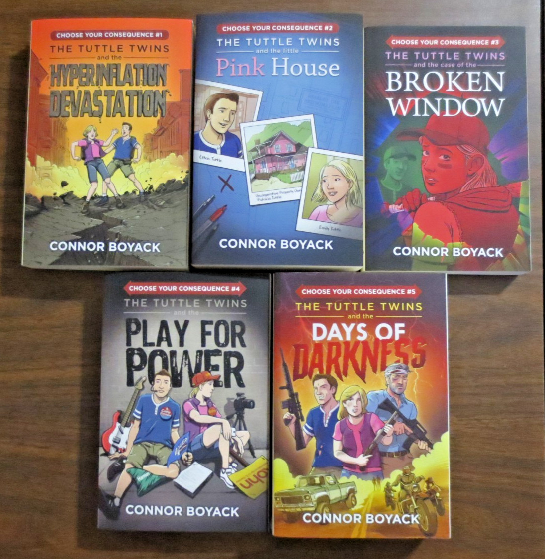 Lot of 5 THE TUTTLE TWINS Books #1-5 Choose Your Consequence By Connor Boyack