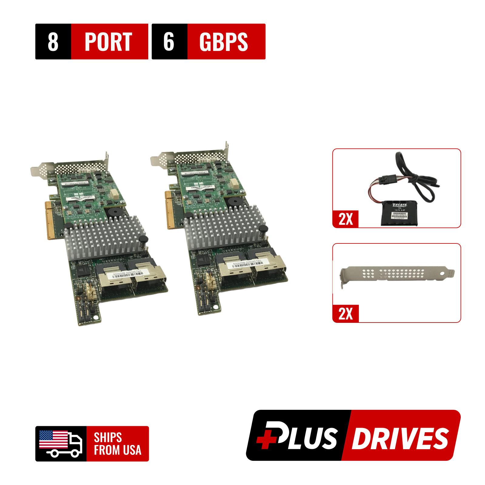 Lot of 2x LSI MegaRAID SAS 9266-8i 6Gb/s SATA SAS w/ Cachevault & Battery Lot of 2x LSI MegaRAID SAS 9266-8i 6Gb/s SATA SAS w/ Cachevault & Battery
