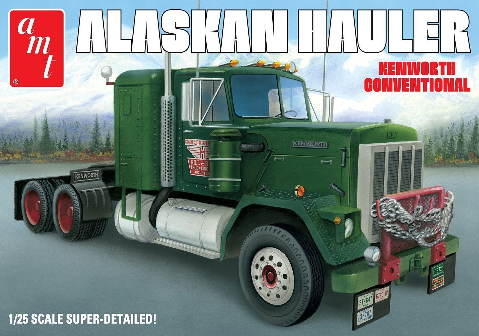 AMT 1339 Alaskan Hauler Kenworth Conventional Truck 1/25 Model Kit New Sealed