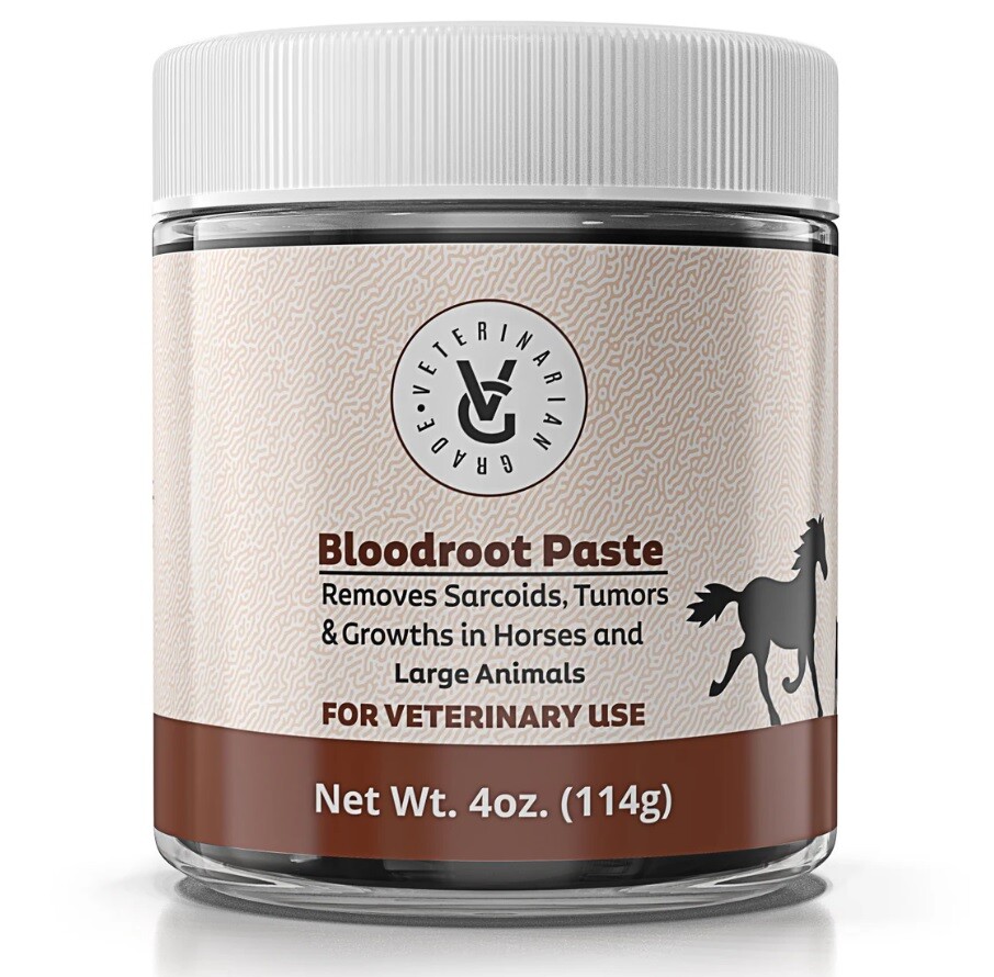 Bloodroot Paste for Sarcoid Removal in Horses and Equine Farm Animals (4oz)