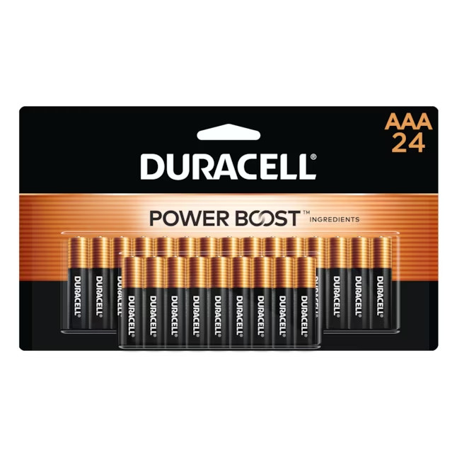 Duracell Copper Top Alkaline AAA Batteries with POWERBOOST Ingredients 24 Pack