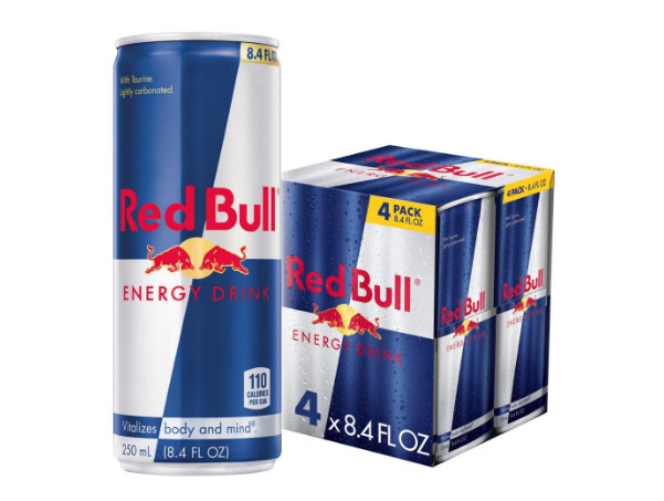 Red Bull Energy Drink, 80mg Caffeine, 8.4 fl. oz., Pack of 4 Cans Red Bull Energy Drink, 80mg Caffeine, 8.4 fl. oz., Pack of 4 Cans