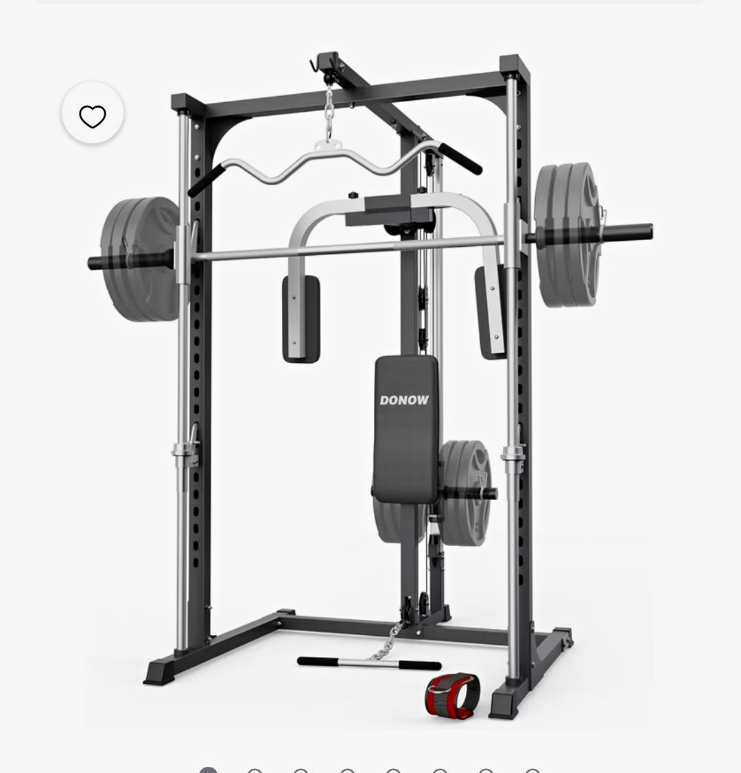 DONOW Adjustable Smith Machine Squat Rack Chin Up Home Gym, Black/Gray DONOW Adjustable Smith Machine Squat Rack Chin Up Home Gym, Black/Gray