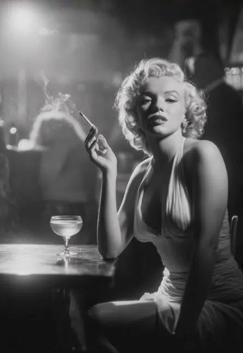New Marilyn Monroe Smoking Black and White Poster (Unframed) Wall Art