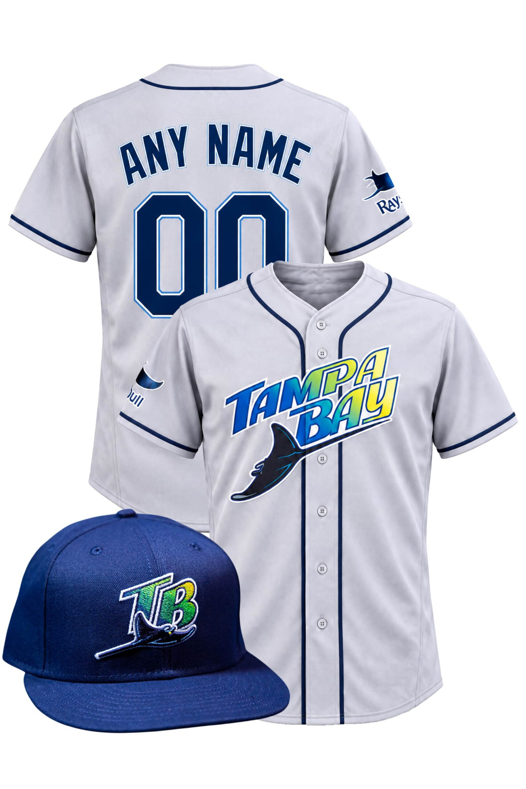 Custom Name - 2026 TB Rays Gray Road Jersey All Size Baseball Fan Shirt Custom Name - 2026 TB Rays Gray Road Jersey All Size Baseball Fan Shirt