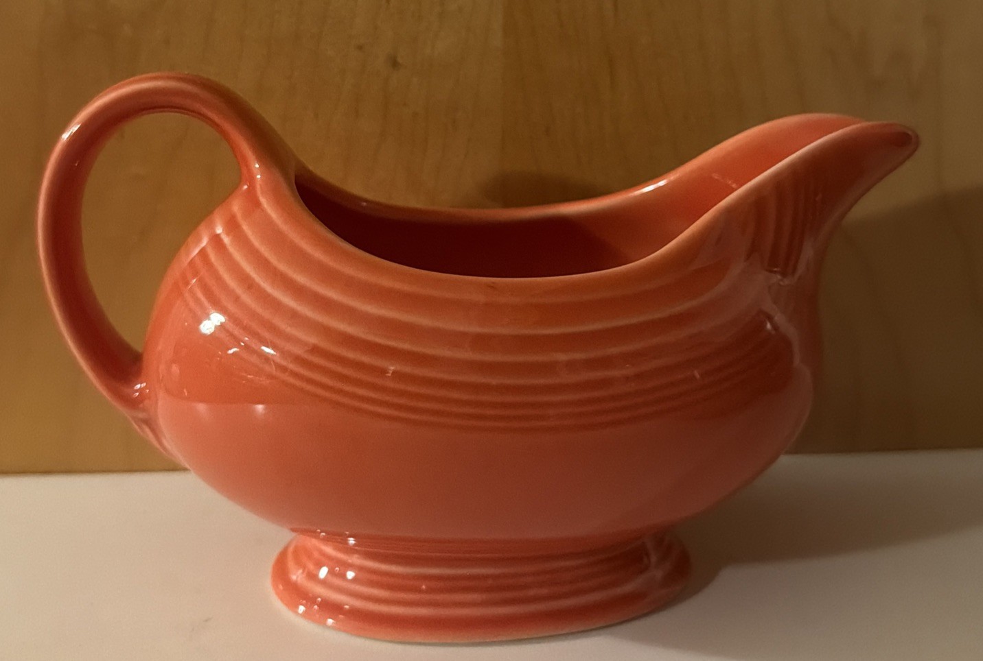 Vintage Fiesta Orange Gravy Boat Original Homer Laughlin HLCo USA Footed Sauce Vintage Fiesta Orange Gravy Boat Original Homer Laughlin HLCo USA Footed Sauce