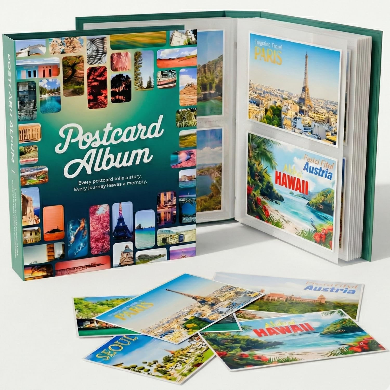 Postcard Album Holder, Post Card Album Book Storage Binder with Sleeves 4X6 Postcard Album Holder, Post Card Album Book Storage Binder with Sleeves 4X6