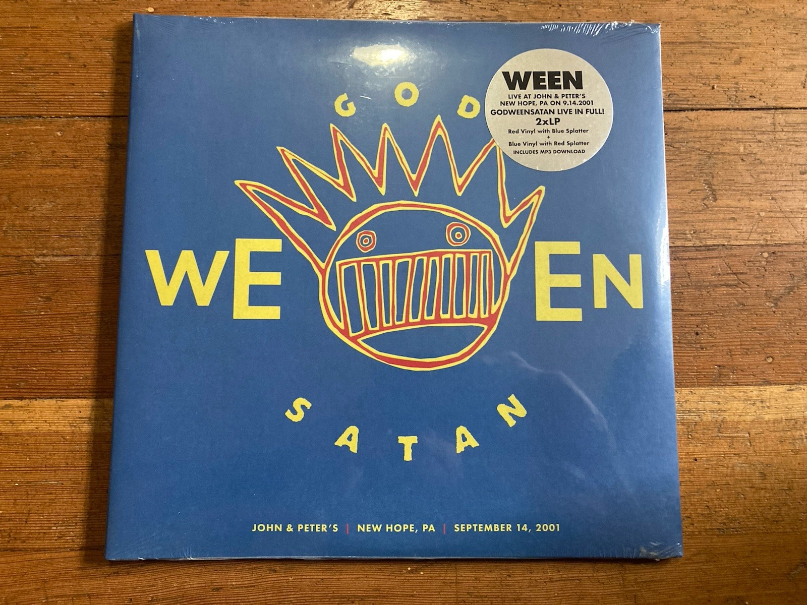 Ween - God Ween Satan: Live At John & Peter’s- 2LP Blue & Red Splatter Vinyl New Ween - God Ween Satan: Live At John & Peter’s- 2LP Blue & Red Splatter Vinyl New