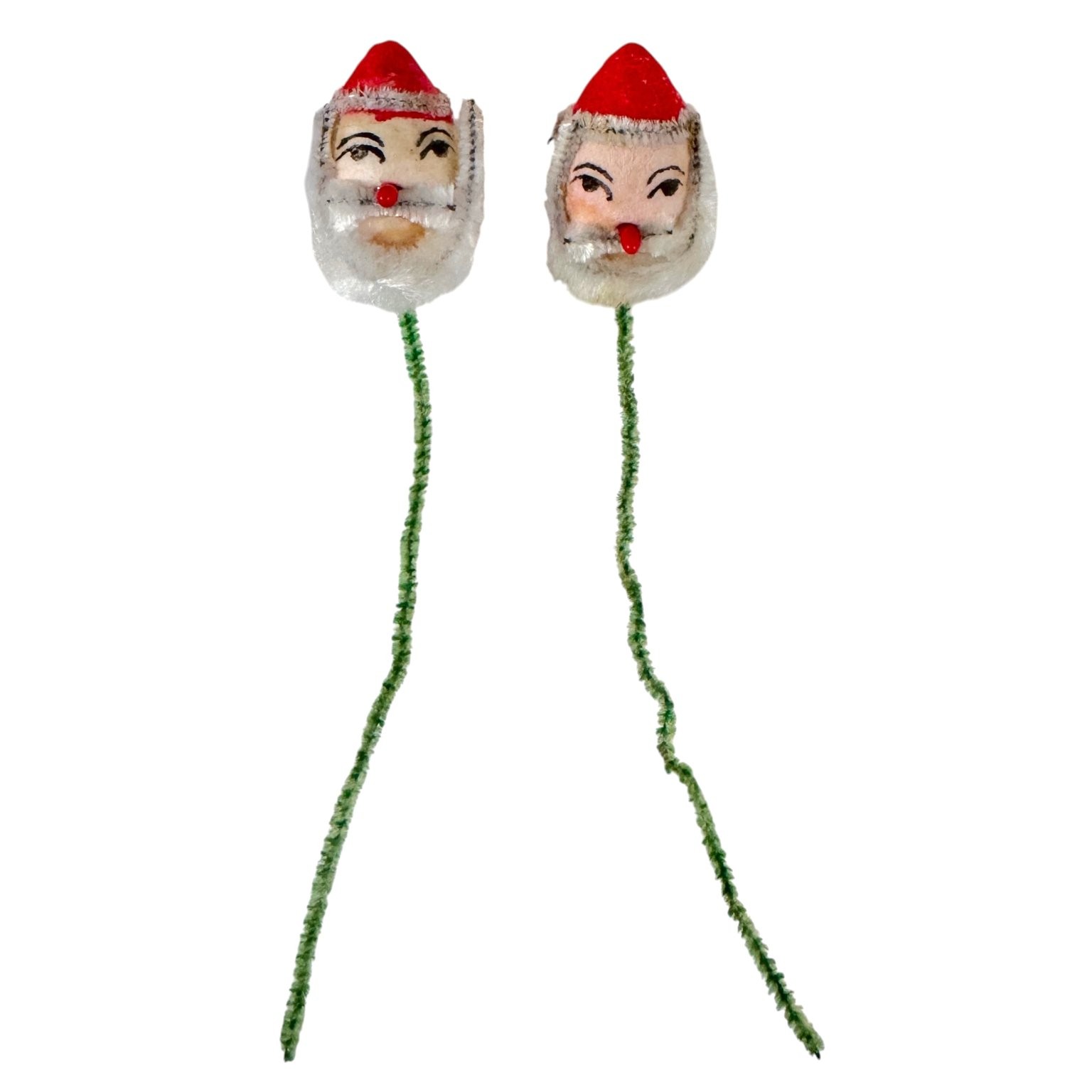 Vintage Santa Claus Pipe Cleaner Head Pixie Picks Christmas Decor