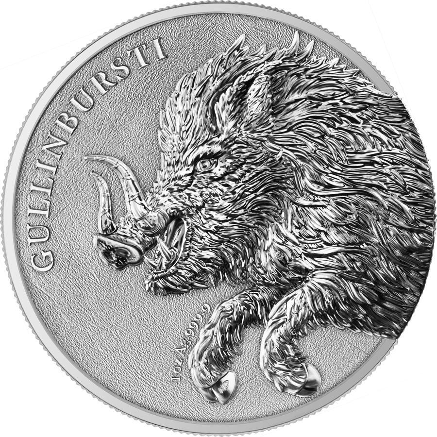 2025 Germania Mint Germania Beast Series Gullinbursti 1 oz Silver Coin w/ COA