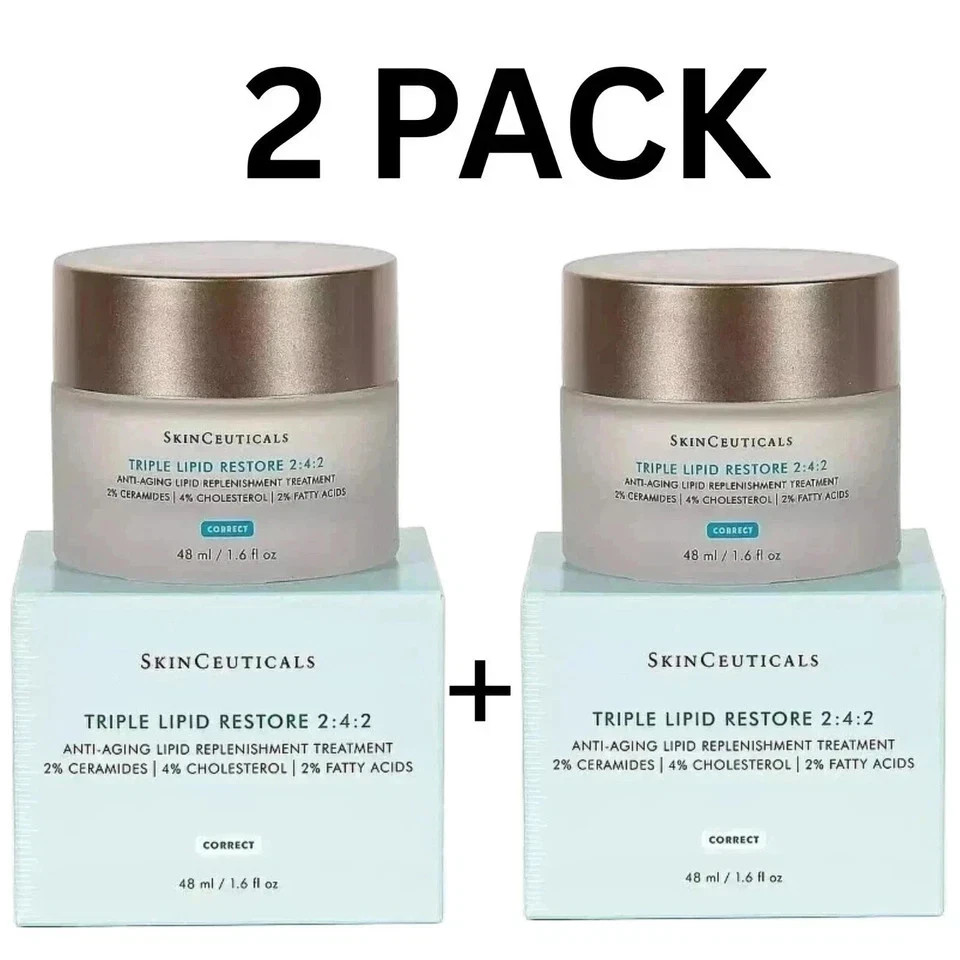 SkinCeuticals Triple Lipid Restore 2:4:2 Face-Cream Anti-Aging 1.6oz 2 pack SkinCeuticals Triple Lipid Restore 2:4:2 Face-Cream Anti-Aging 1.6oz 2 pack