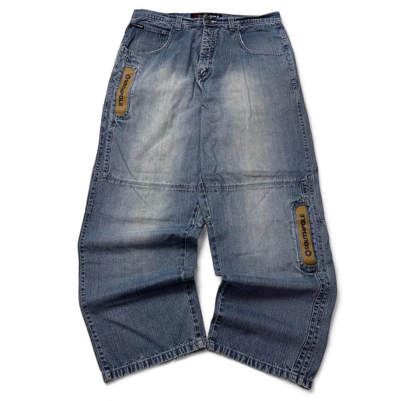 Southpole Baggy Jeans Men Size 40x32 Blue Denim Wide Leg Southpole Baggy Jeans Men Size 40x32 Blue Denim Wide Leg