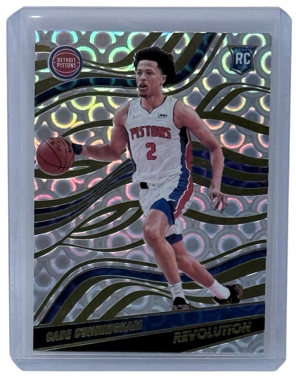 Cade Cunningham 2021-22 Panini Revolution Groove Parallel Insert Rookie Card 120 Cade Cunningham 2021-22 Panini Revolution Groove Parallel Insert Rookie Card 120