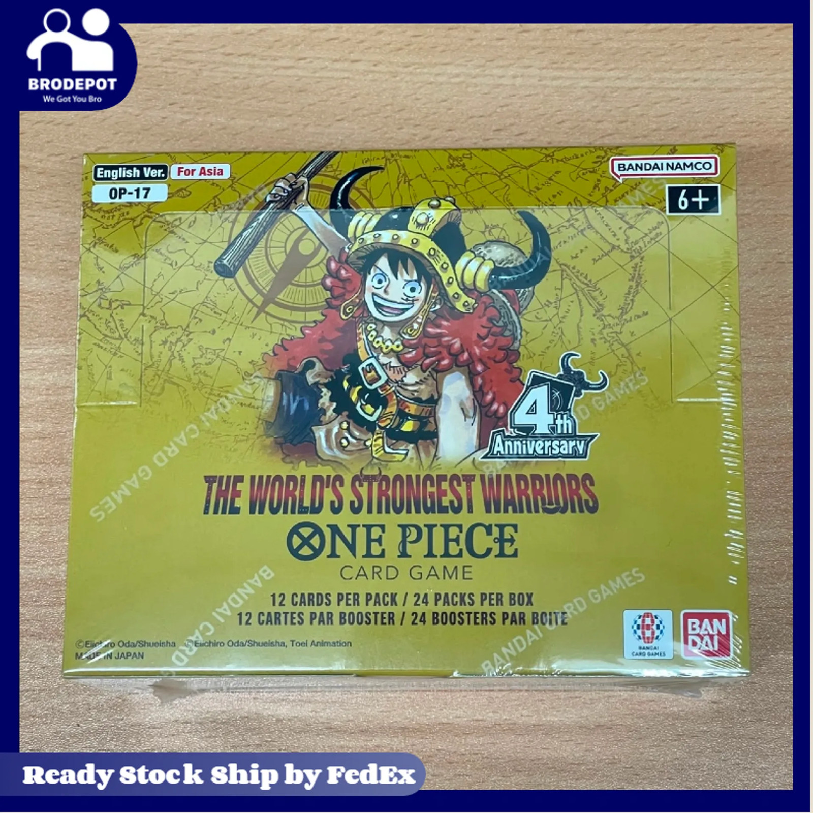 Bandai One Piece Card Game Seal Booster Box OP-17 The World's Strongest [AE.Ver]