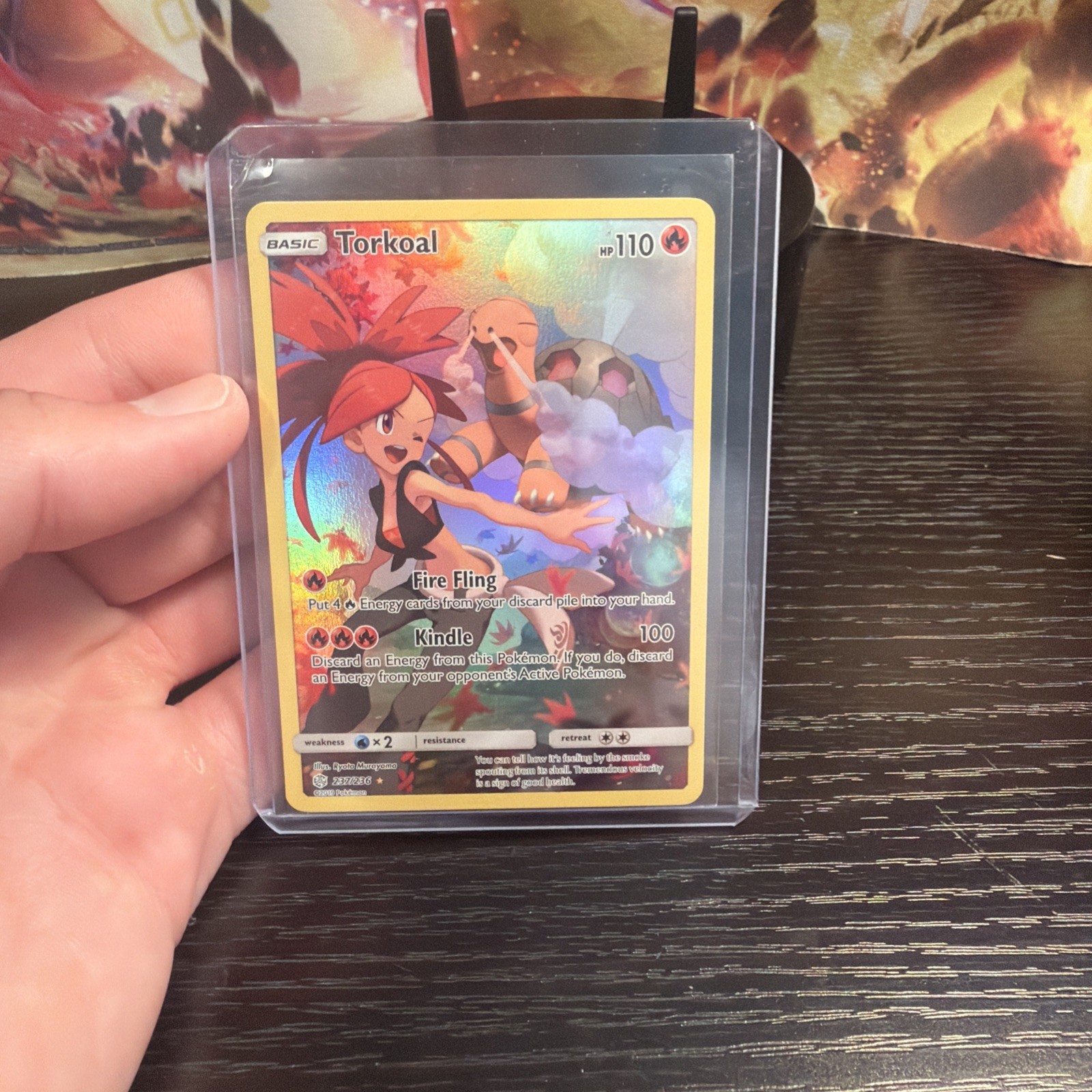 Torkoal (Secret) 237/236 Cosmic Eclipse Pokemon Sun and Moon Art Rare Torkoal (Secret) 237/236 Cosmic Eclipse Pokemon Sun and Moon Art Rare