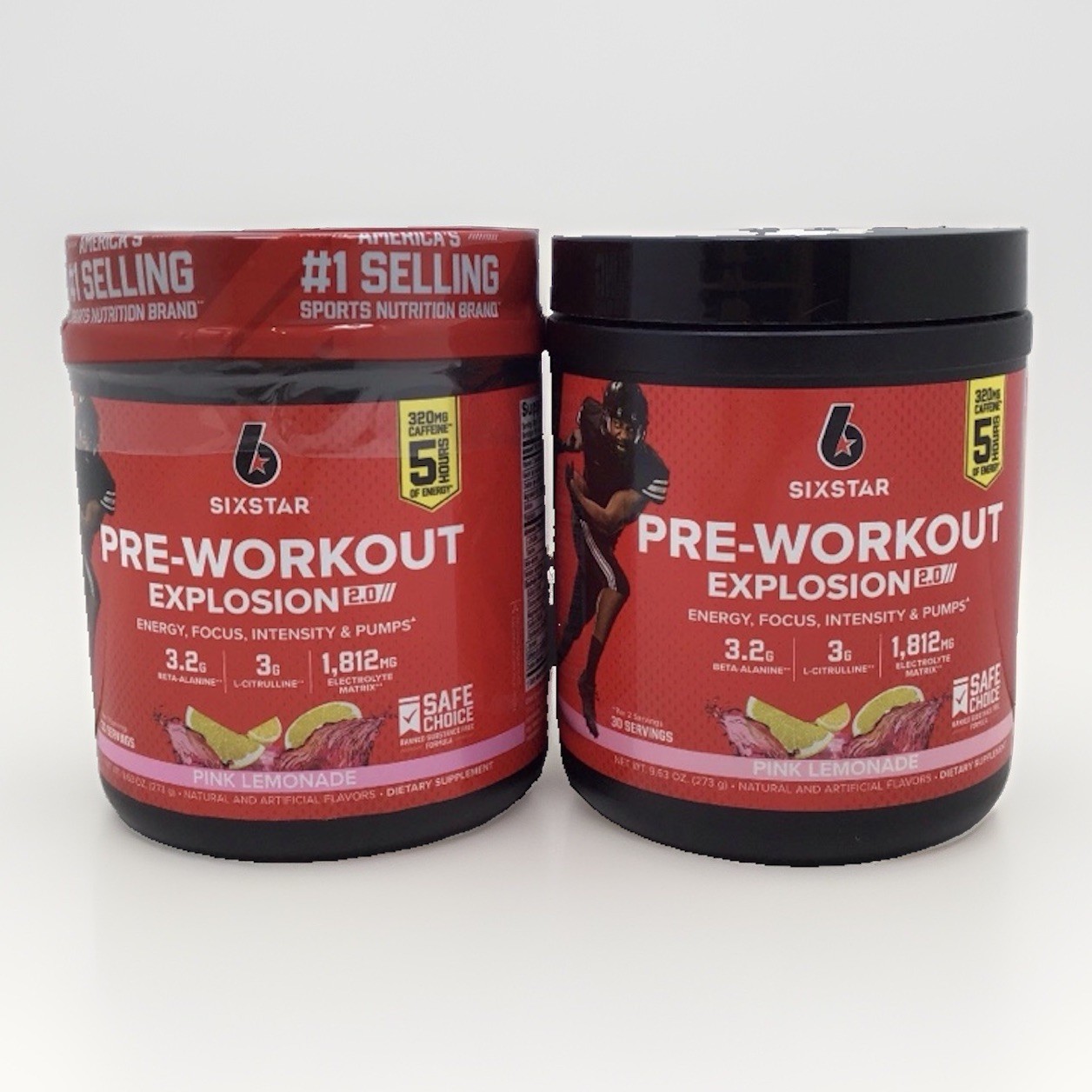 2X SIXSTAR PRE-WORKOUT EXPLOSION PINK LEMONADE 30 SERVINGS EACH EXP 01/2027+ 2X SIXSTAR PRE-WORKOUT EXPLOSION PINK LEMONADE 30 SERVINGS EACH EXP 01/2027+