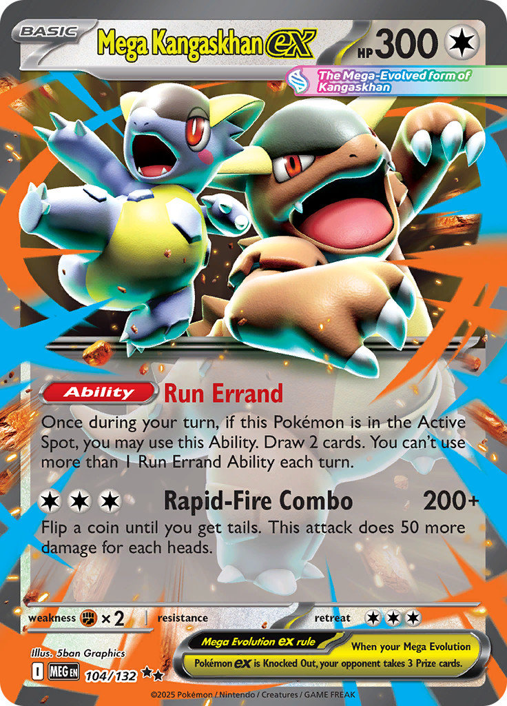 Mega Kangaskhan ex 104/132 - Mega Evolution - Pokemon TCG - Double Rare Mega Kangaskhan ex 104/132 - Mega Evolution - Pokemon TCG - Double Rare