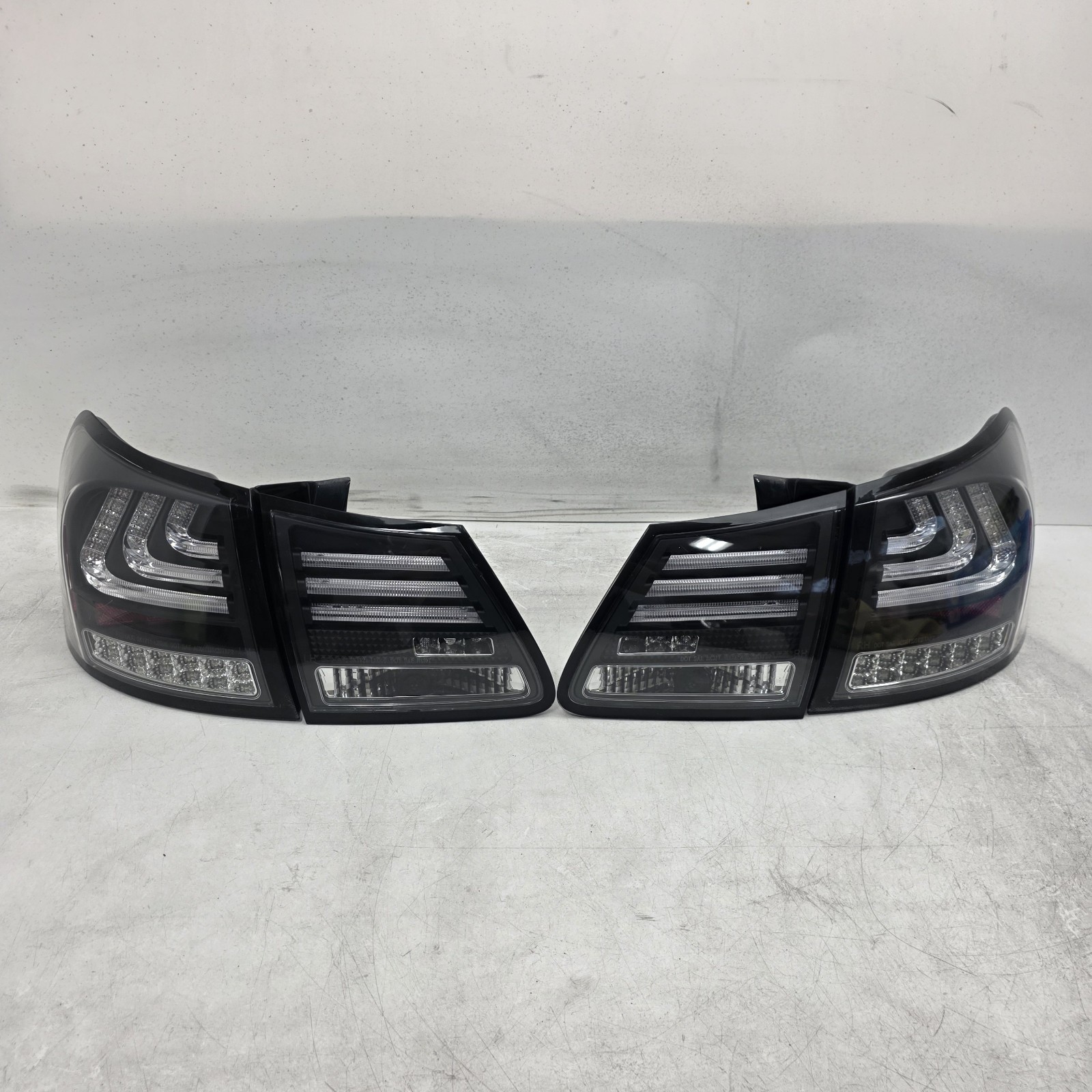 06-11 Lexus GS300 GS350 GS430 GS450h Replacement Black LED Tail Lights Set Pair