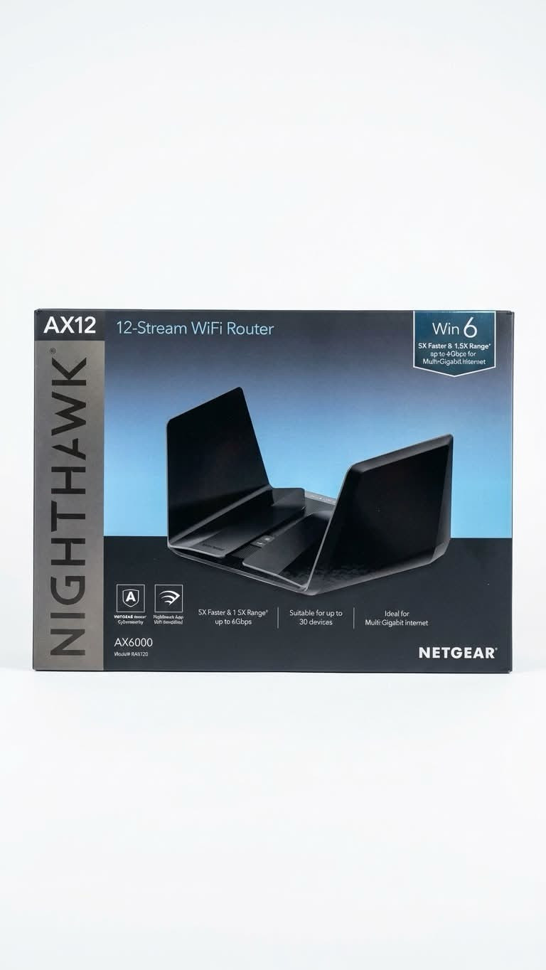 NETGEAR Nighthawk AX12 Dual-Band 12-Stream Wi-Fi 6 Router NETGEAR Nighthawk AX12 Dual-Band 12-Stream Wi-Fi 6 Router