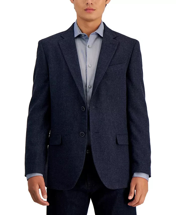 $295 NAUTICA Men\'s Navy Modern Fit Herringbone Tweed Sport Coat 44 L zmr2026c $295 NAUTICA Men\'s Navy Modern Fit Herringbone Tweed Sport Coat 44 L zmr2026c