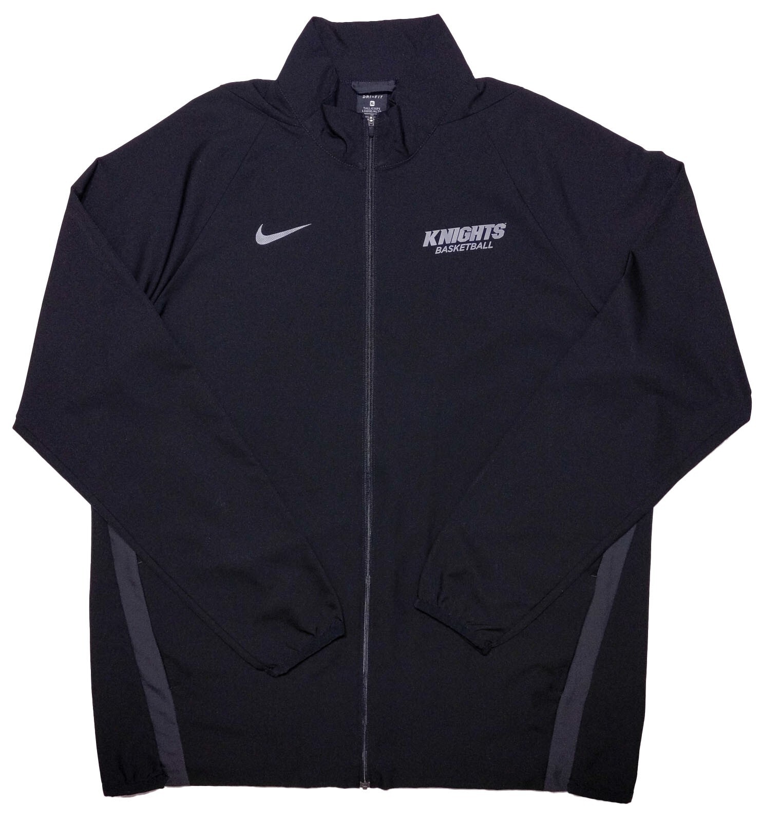 NIKE UCF Knights Basketball Full Zip Jacket Windbreaker Gray XLT XL Tall NIKE UCF Knights Basketball Full Zip Jacket Windbreaker Gray XLT XL Tall