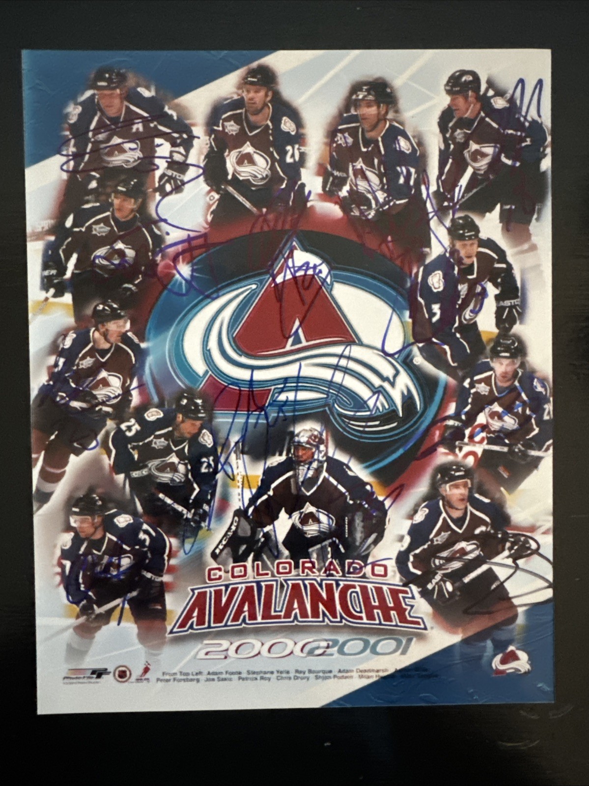 Colorado Avalanche Team Signed 2000-01 8x10 Photo 12 Autos Sakic Roy Forsberg Colorado Avalanche Team Signed 2000-01 8x10 Photo 12 Autos Sakic Roy Forsberg