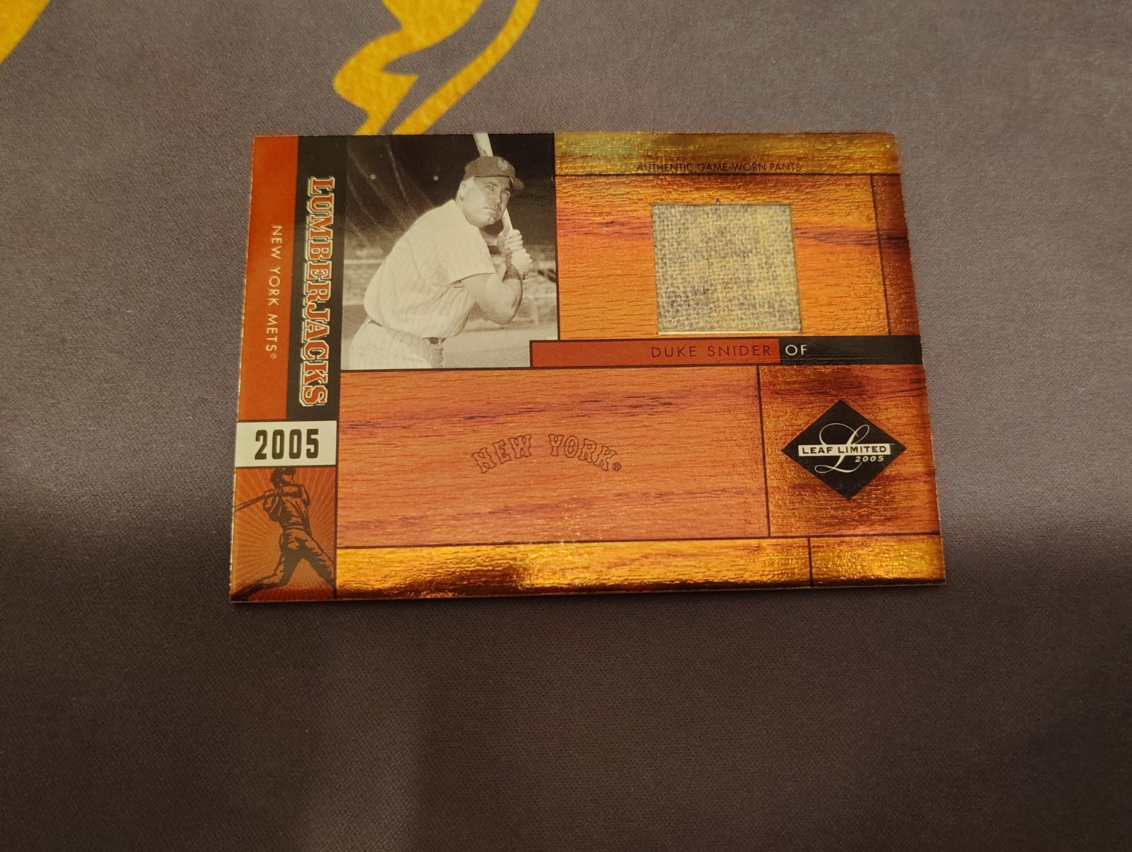 Duke Snider 2005 Leaf Limited Lumberjacks Game Used Patch Relic /50 Mets Duke Snider 2005 Leaf Limited Lumberjacks Game Used Patch Relic /50 Mets