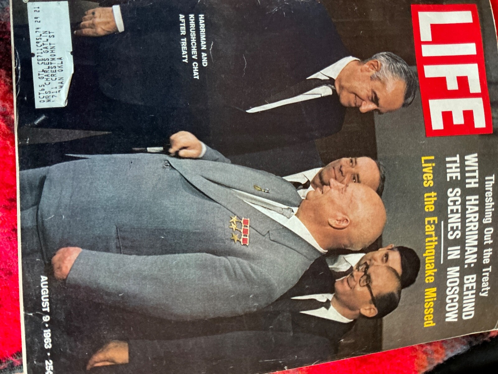 LIFE MAGAZINE AUGUST 9 1963 HARRIMAN & KHRUSHCHEV LIFE MAGAZINE AUGUST 9 1963 HARRIMAN & KHRUSHCHEV