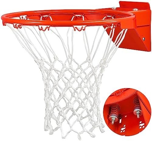 Basketball Rim Replacement, Heavy Duty Breakaway Rim and Net, Universal 18\ Basketball Rim Replacement, Heavy Duty Breakaway Rim and Net, Universal 18\