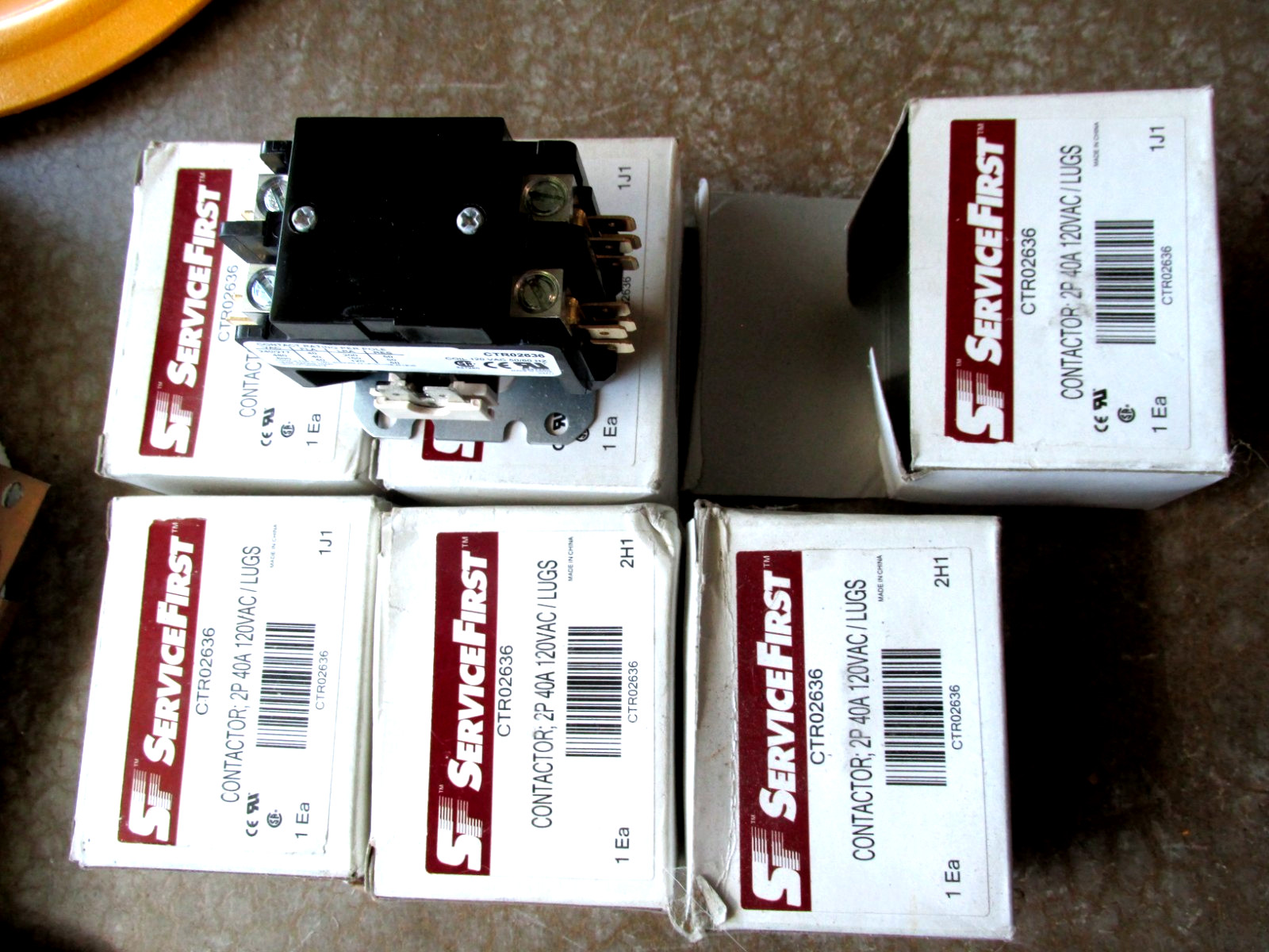 ANOTHER LOT OF SIX NEW 40 AMP 2 POLE CONTACTORS 120 VAC COIL ANOTHER LOT OF SIX NEW 40 AMP 2 POLE CONTACTORS 120 VAC COIL