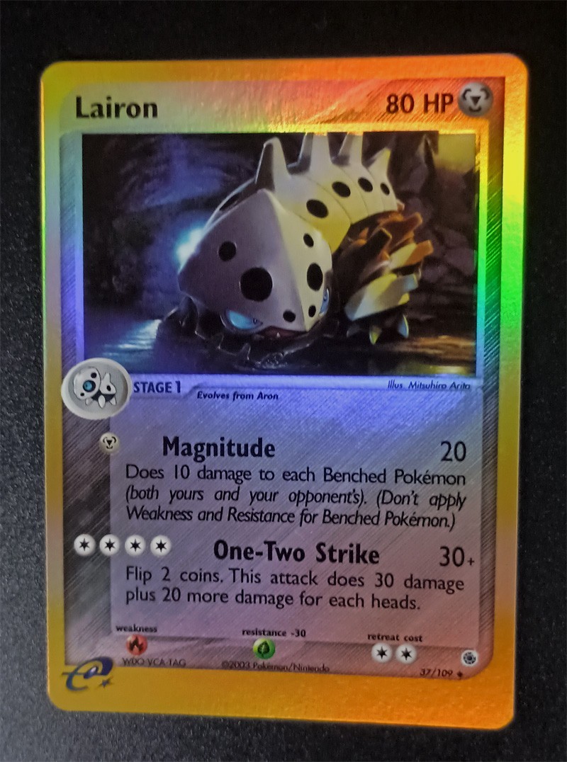 Lairon 37/ 109 Reverse Holo Rare EX Ruby & Saphire LP+  Free Seller Shipping