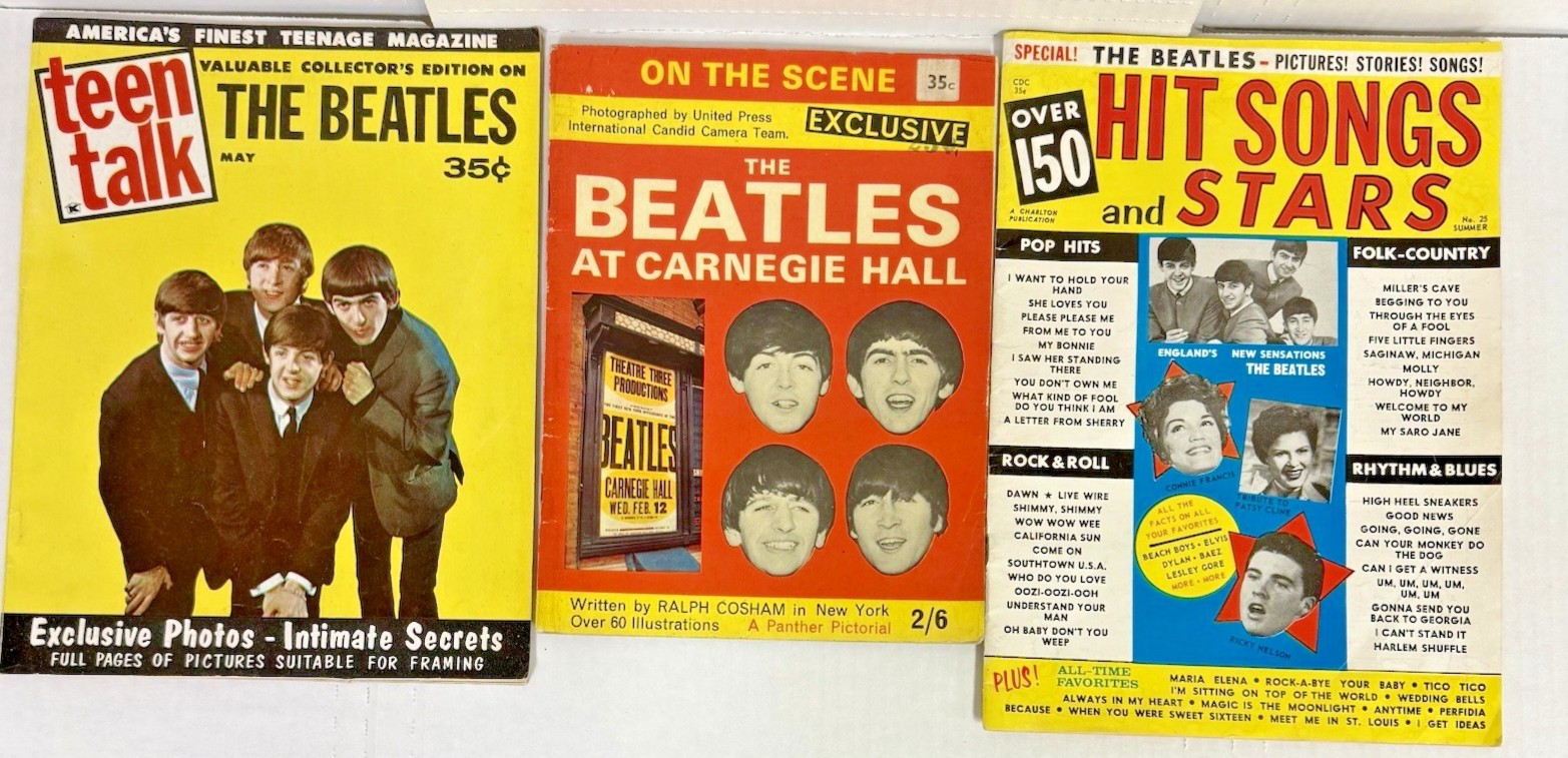 LOT OF 3 TEEN MAGAZINES FROM 1964 FEATURING THE BEATLES VERY GOOD CONDITION LOT OF 3 TEEN MAGAZINES FROM 1964 FEATURING THE BEATLES VERY GOOD CONDITION