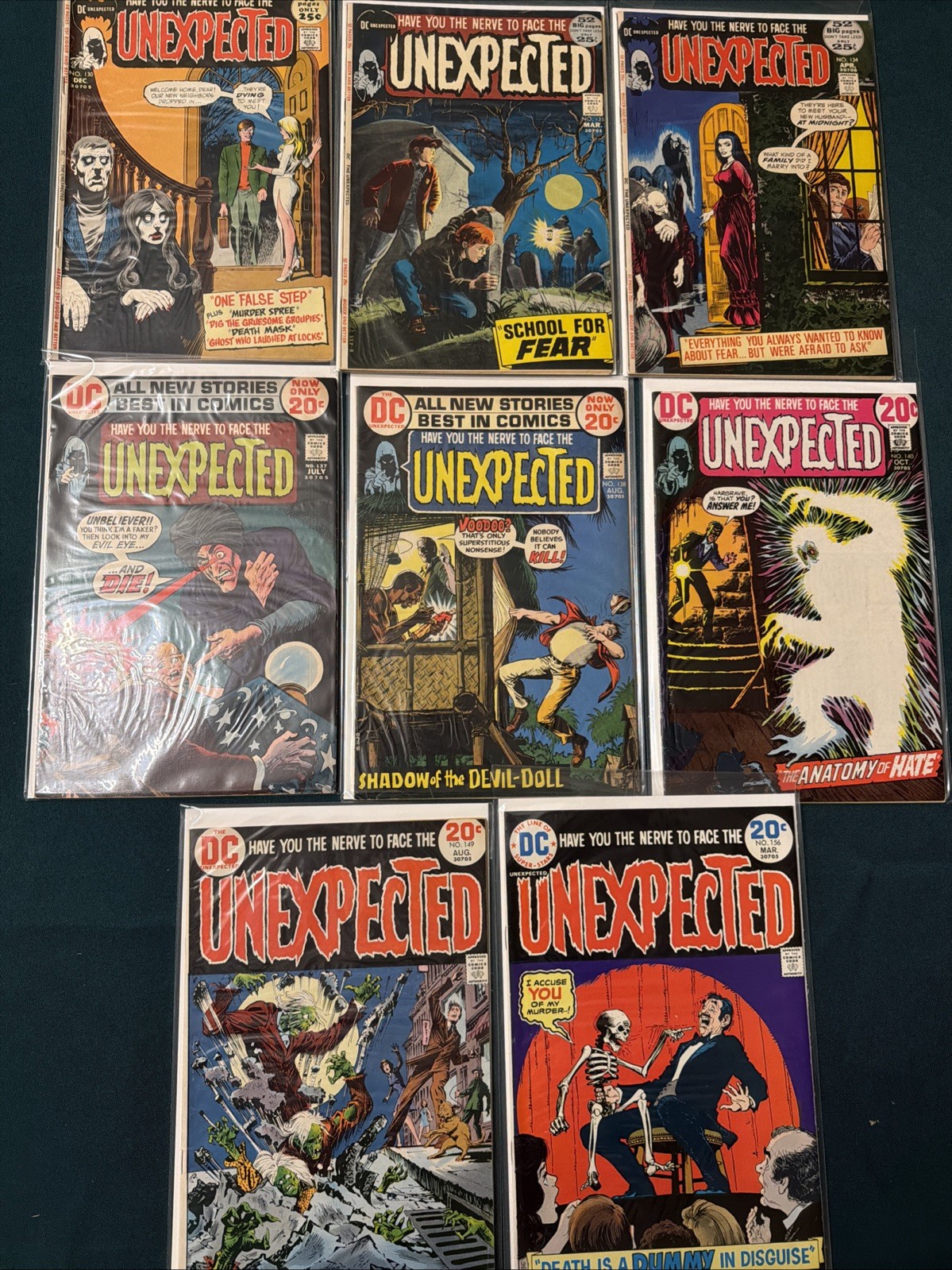 UNEXPECTED, DC COMICS, LOT OF 8 #130 133 134 137 138 140 149 156 Horror Bronze UNEXPECTED, DC COMICS, LOT OF 8 #130 133 134 137 138 140 149 156 Horror Bronze
