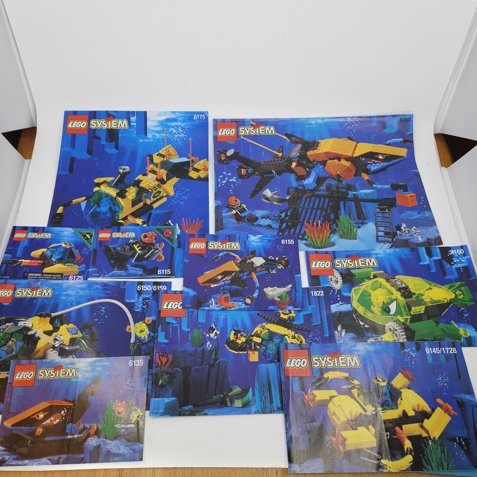 Vintage 1995-1996 Lego Manual Instructions Lot Of 9 Deep Sea 6175 6190 1822 6145 Vintage 1995-1996 Lego Manual Instructions Lot Of 9 Deep Sea 6175 6190 1822 6145