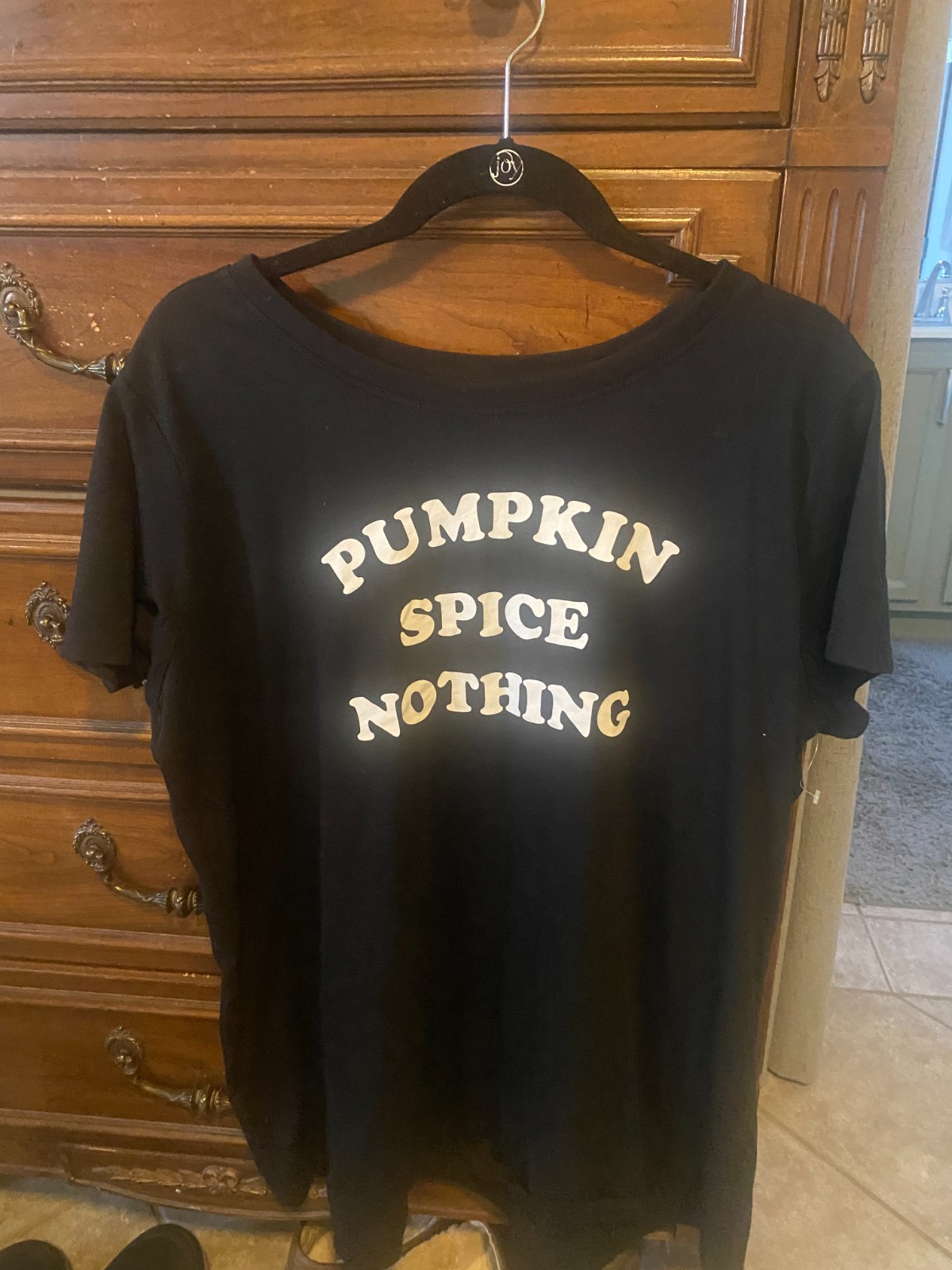 Torrid slim fit Short Sleeve Black Tee-Shirt (Pumpkin Spice Nothing)C5793 $12 Torrid slim fit Short Sleeve Black Tee-Shirt (Pumpkin Spice Nothing)C5793 $12