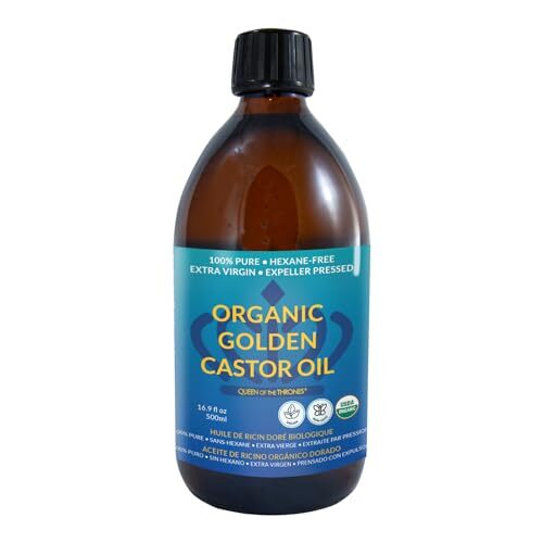 QUEEN OF THE THRONES Organic Golden Castor Oil - 500mL 16.9oz | 100% Pure & E... QUEEN OF THE THRONES Organic Golden Castor Oil - 500mL 16.9oz | 100% Pure & E...