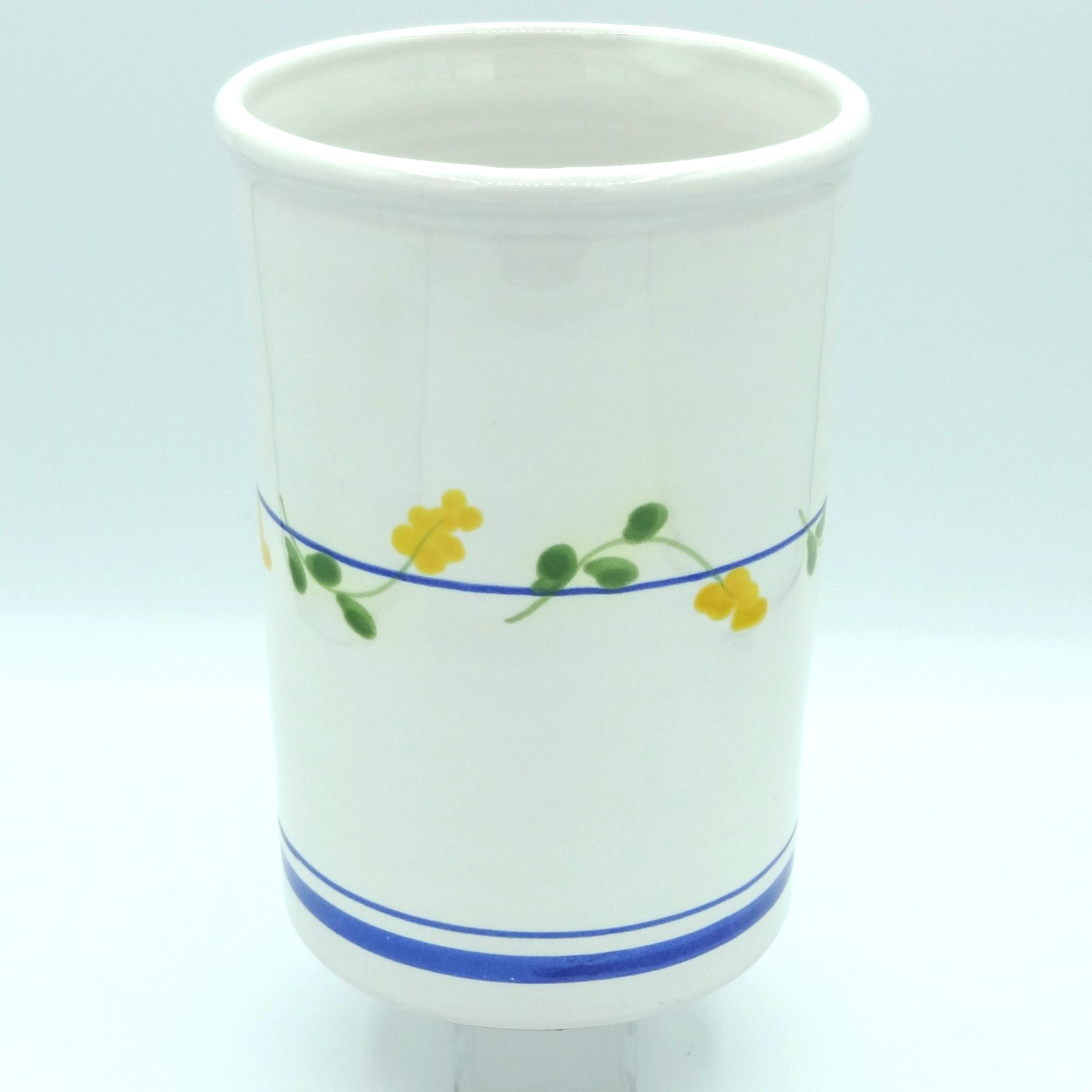 Vintage Italian Hand Painted Utensil Holder - Pottery - MCM Vintage Italian Hand Painted Utensil Holder - Pottery - MCM