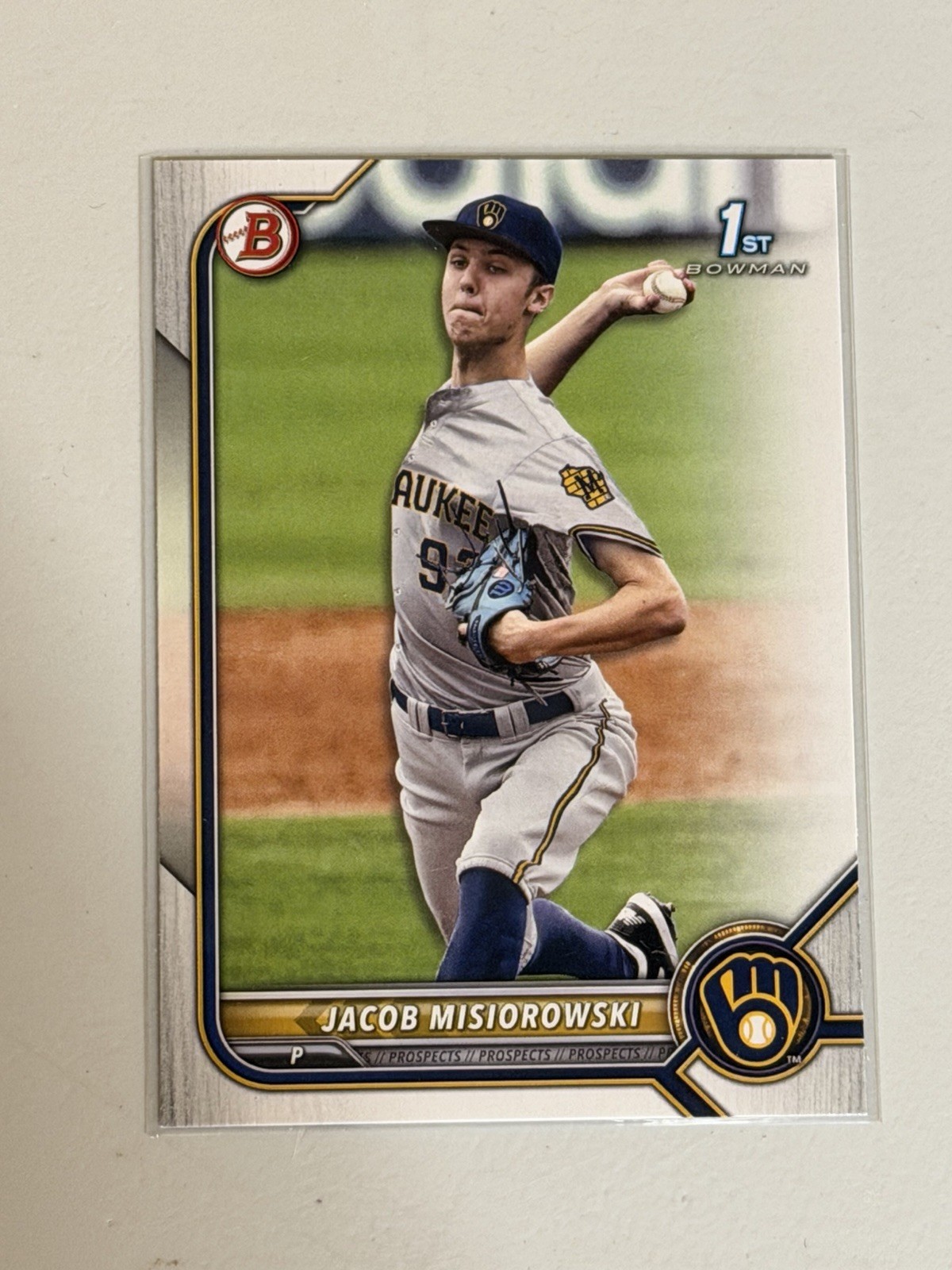Jacob Misiorowski 2022 1st Bowman BD-132 Milwaukee Brewers Jacob Misiorowski 2022 1st Bowman BD-132 Milwaukee Brewers