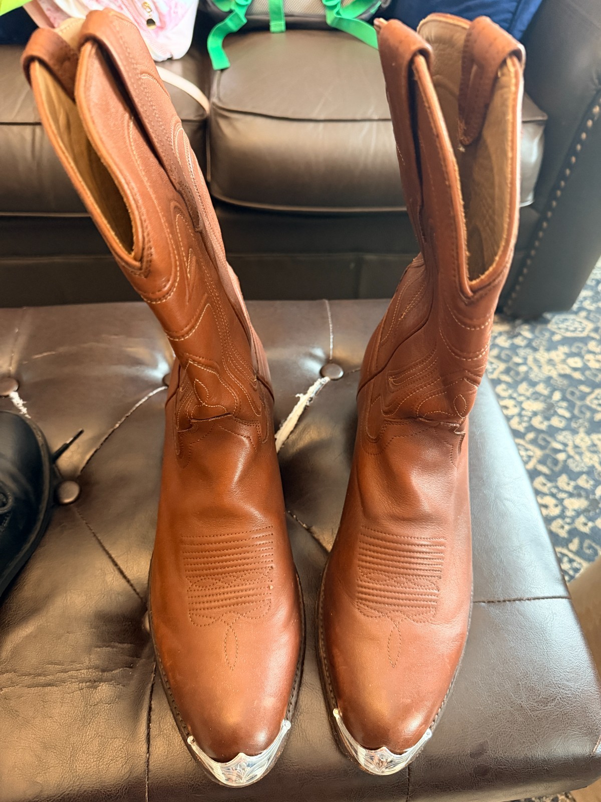 Tecovas Men\'s Cowboy Boots 13D Brown Leather Western Metal Toe Heel Mexico