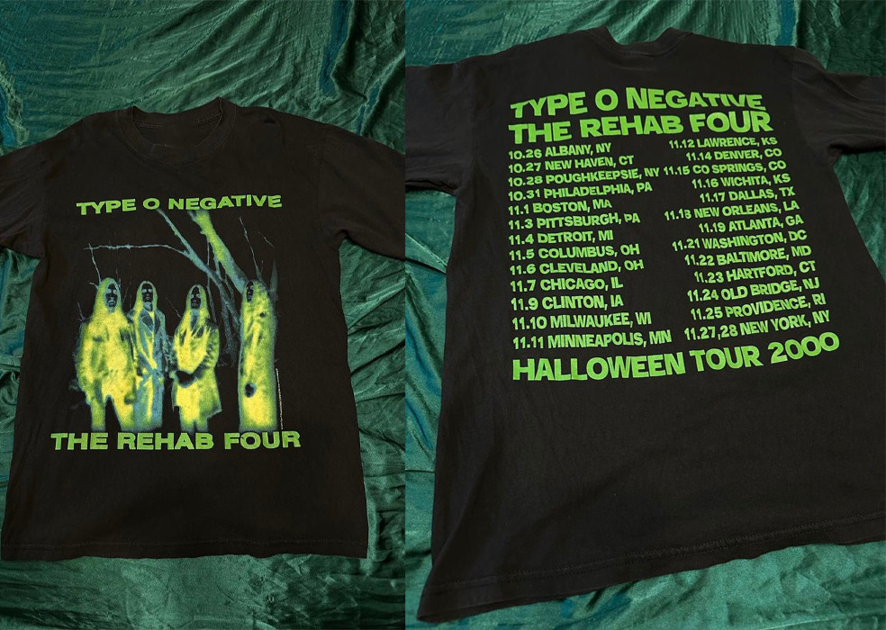 Type O Negative Halloween Tour 2000 Double Sided Shirt